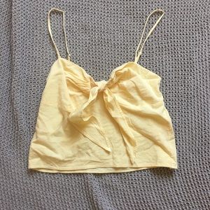 Yellow Tie Front Top